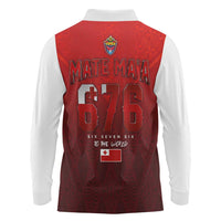 Mate Ma'a Tonga Rugby Long Sleeve Polo Shirt Six Seven Six to The World