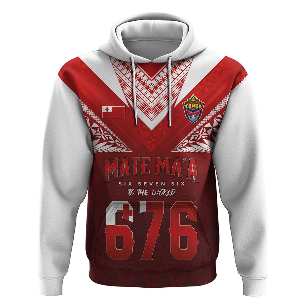 Mate Ma'a Tonga Rugby Zip Hoodie Six Seven Six to The World