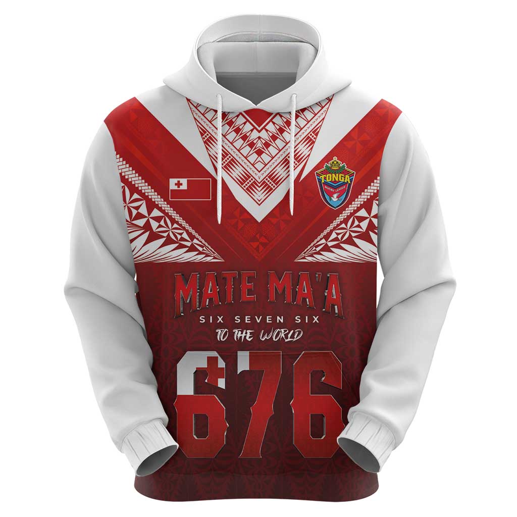 Mate Ma'a Tonga Rugby Zip Hoodie Six Seven Six to The World