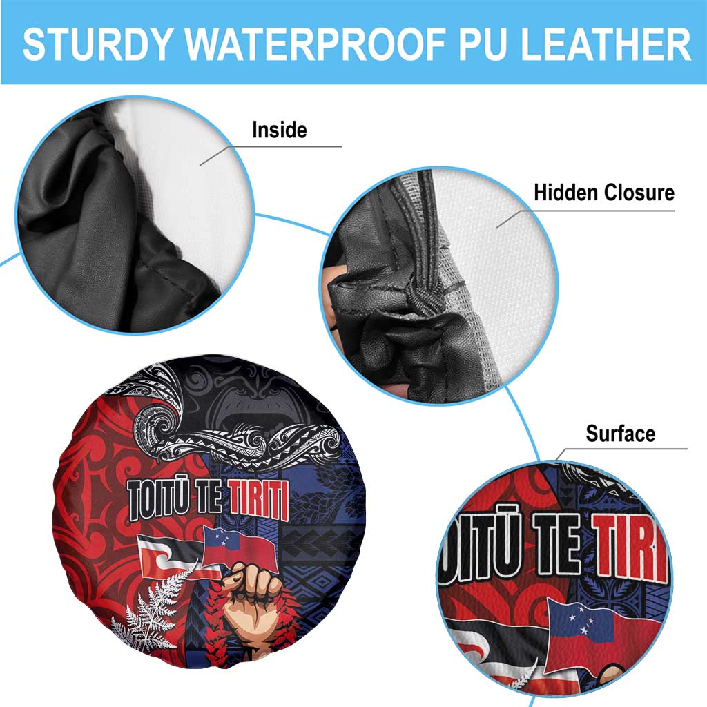 Aotearoa and Samoa Toitu Te Tiriti Spare Tire Cover Honour the Treaty - Te Tiriti Is Us