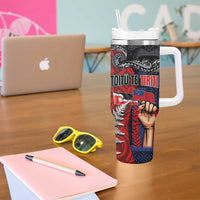 Aotearoa and Samoa Toitu Te Tiriti Tumbler With Handle Honour the Treaty - Te Tiriti Is Us