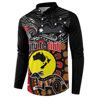 Aotearoa and Australia Toitu Te Tiriti Button Sweatshirt Honour the Treaty - Te Tiriti Is Us