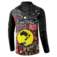 Aotearoa and Australia Toitu Te Tiriti Button Sweatshirt Honour the Treaty - Te Tiriti Is Us
