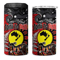 Aotearoa and Australia Toitu Te Tiriti 4 in 1 Can Cooler Tumbler Honour the Treaty - Te Tiriti Is Us