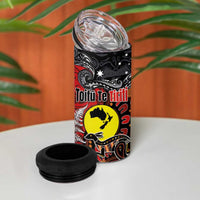 Aotearoa and Australia Toitu Te Tiriti 4 in 1 Can Cooler Tumbler Honour the Treaty - Te Tiriti Is Us