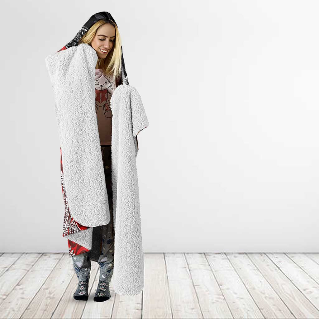 Aotearoa and Australia Toitu Te Tiriti Hooded Blanket Honour the Treaty - Te Tiriti Is Us