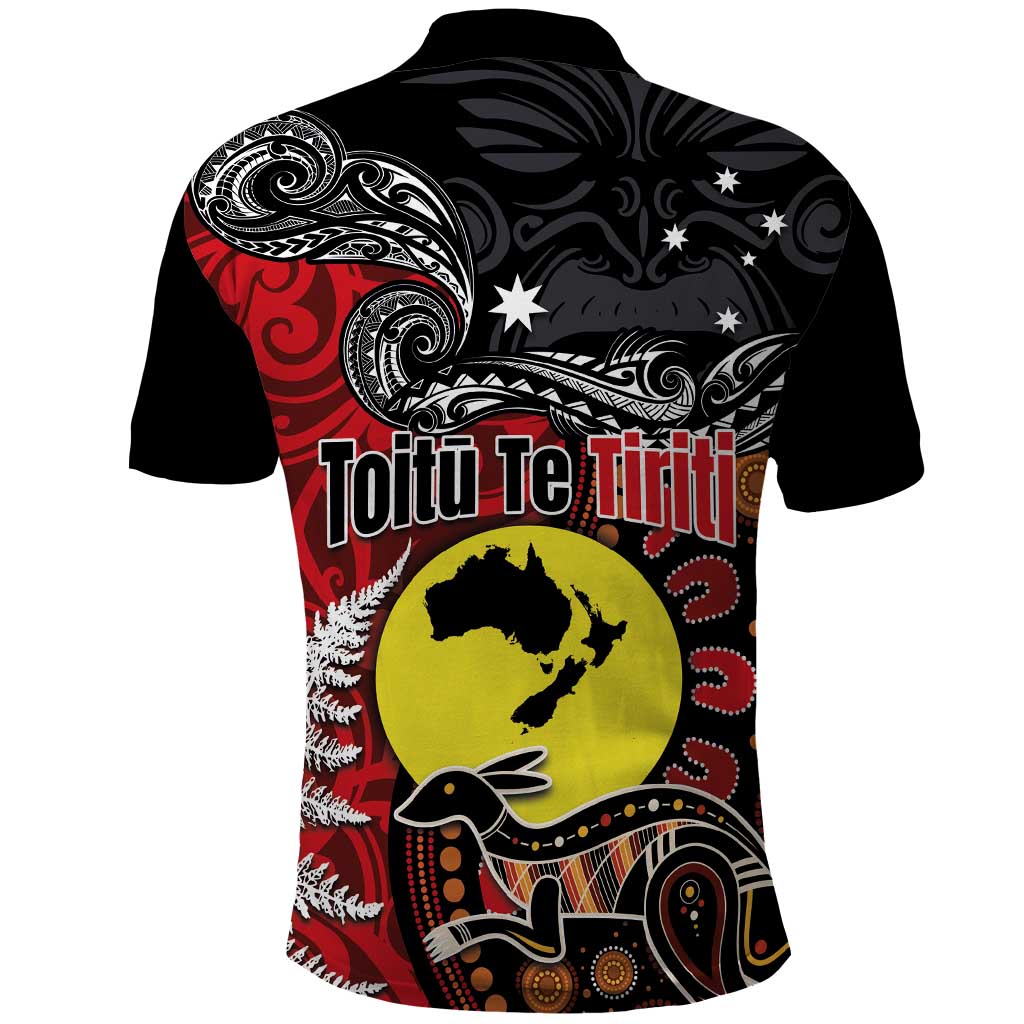 Aotearoa and Australia Toitu Te Tiriti Polo Shirt Honour the Treaty - Te Tiriti Is Us
