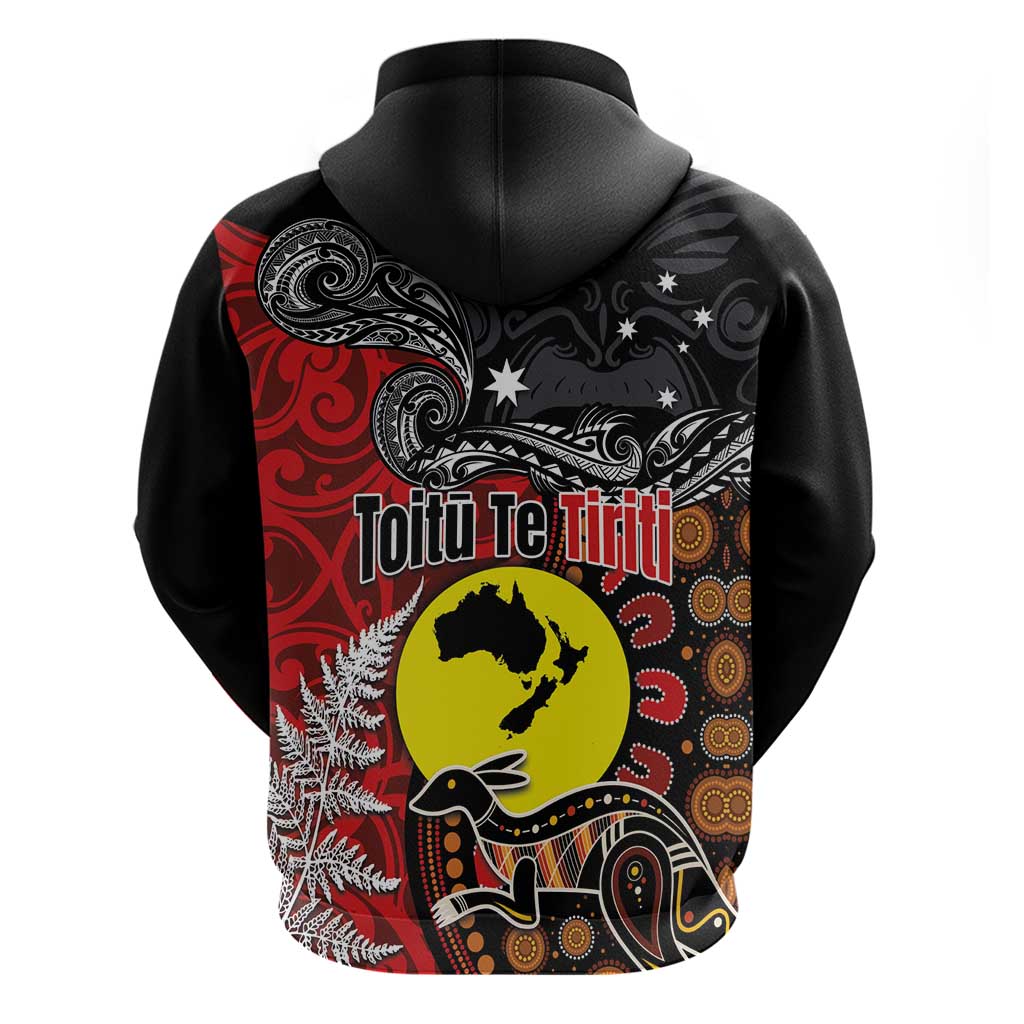 Aotearoa and Australia Toitu Te Tiriti Zip Hoodie Honour the Treaty - Te Tiriti Is Us