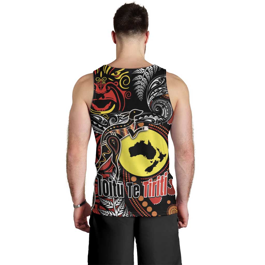 Aotearoa and Australia Toitu Te Tiriti Men Tank Top Honour the Treaty - Stand Together Stand Stronger