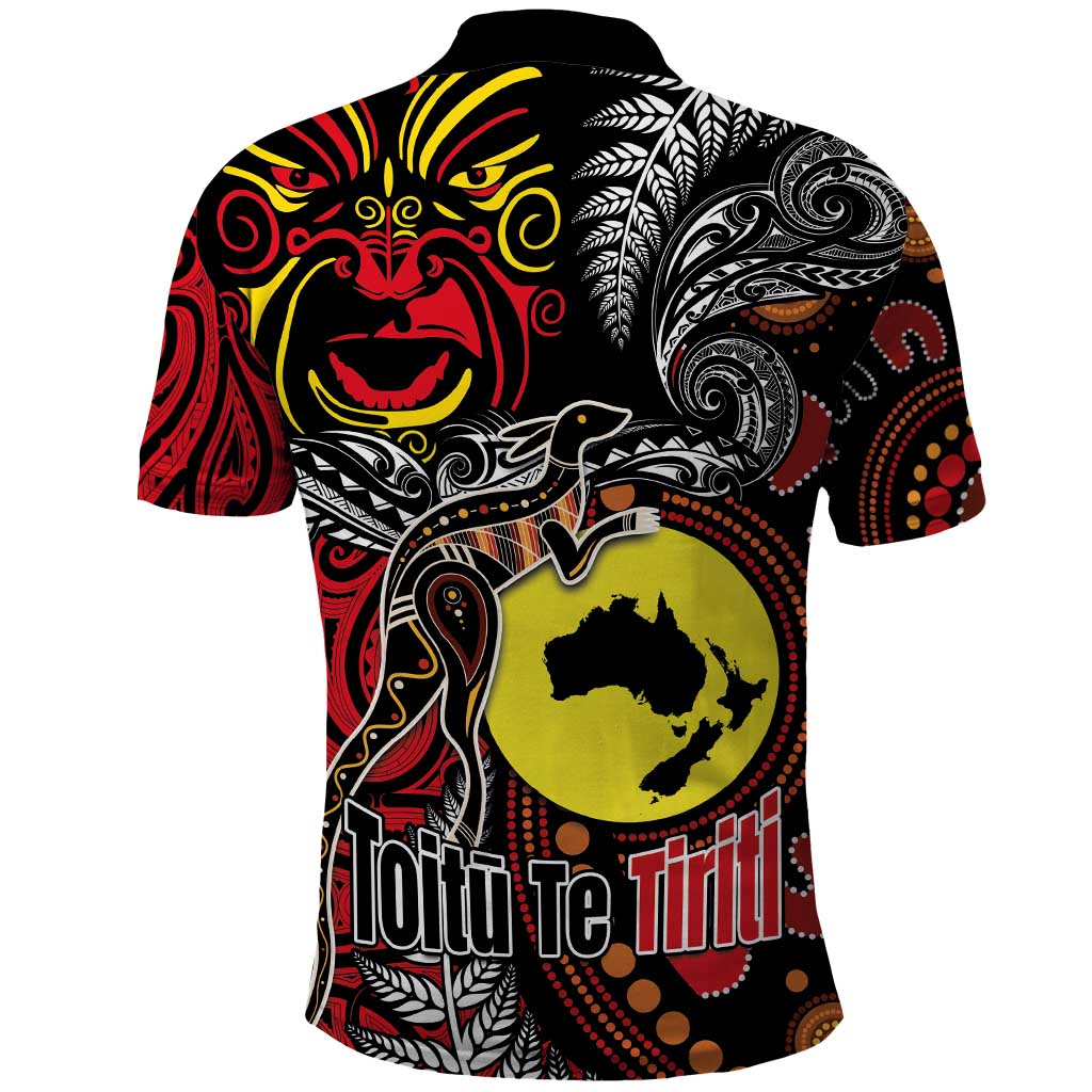 Aotearoa and Australia Toitu Te Tiriti Polo Shirt Honour the Treaty - Stand Together Stand Stronger
