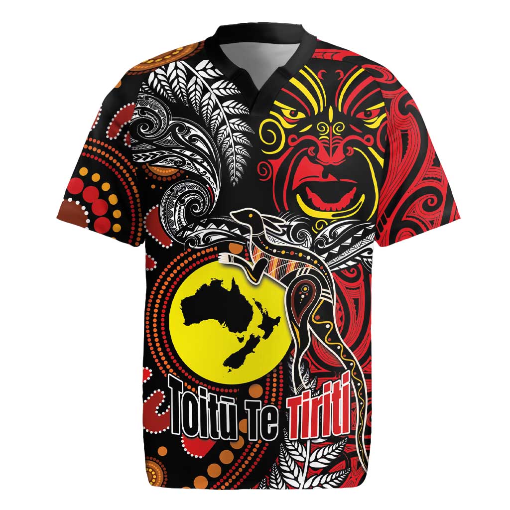 Aotearoa and Australia Toitu Te Tiriti Rugby Jersey Honour the Treaty - Stand Together Stand Stronger