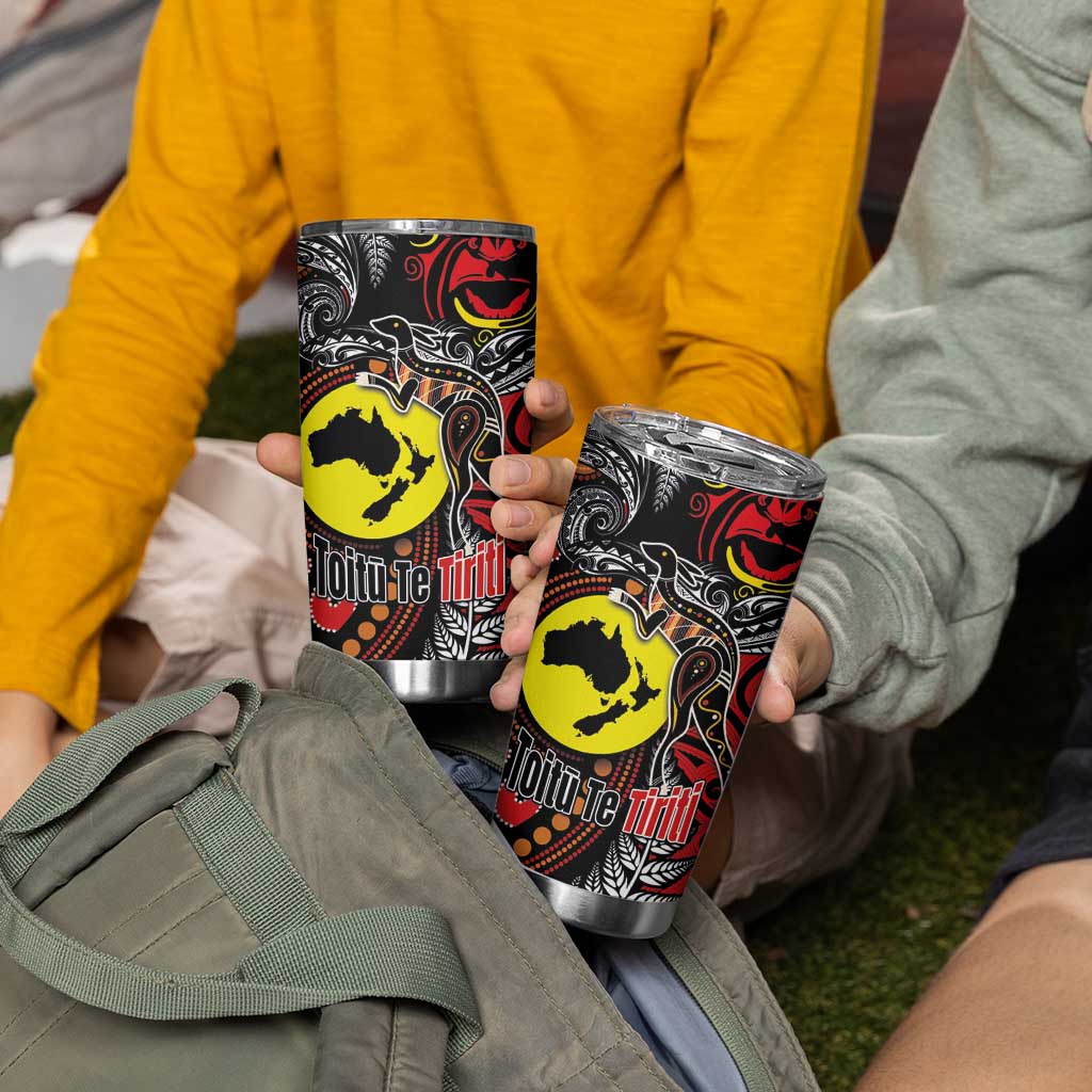 Aotearoa and Australia Toitu Te Tiriti Tumbler Cup Honour the Treaty - Stand Together Stand Stronger