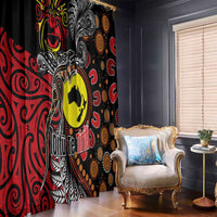 Aotearoa and Australia Toitu Te Tiriti Window Curtain Honour the Treaty - Stand Together Stand Stronger