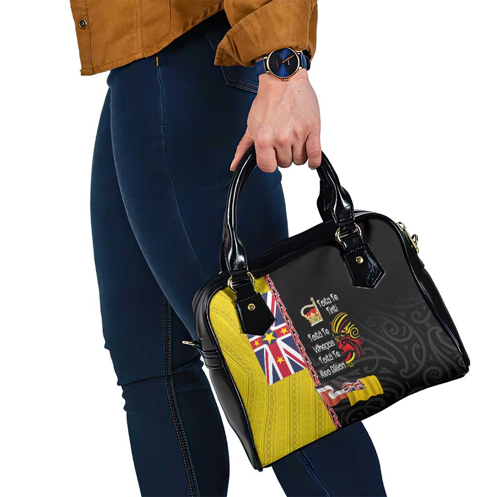 Aotearoa and Niue Toitu Te Tiriti Shoulder Handbag Honour the Treaty - Fight Together Stand Together
