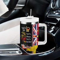 Aotearoa and Niue Toitu Te Tiriti Tumbler With Handle Honour the Treaty - Fight Together Stand Together