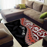 Aotearoa Maori Stylized Koru - Silver Ferns Area Rug