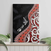 Aotearoa Maori Stylized Koru - Silver Ferns Canvas Wall Art