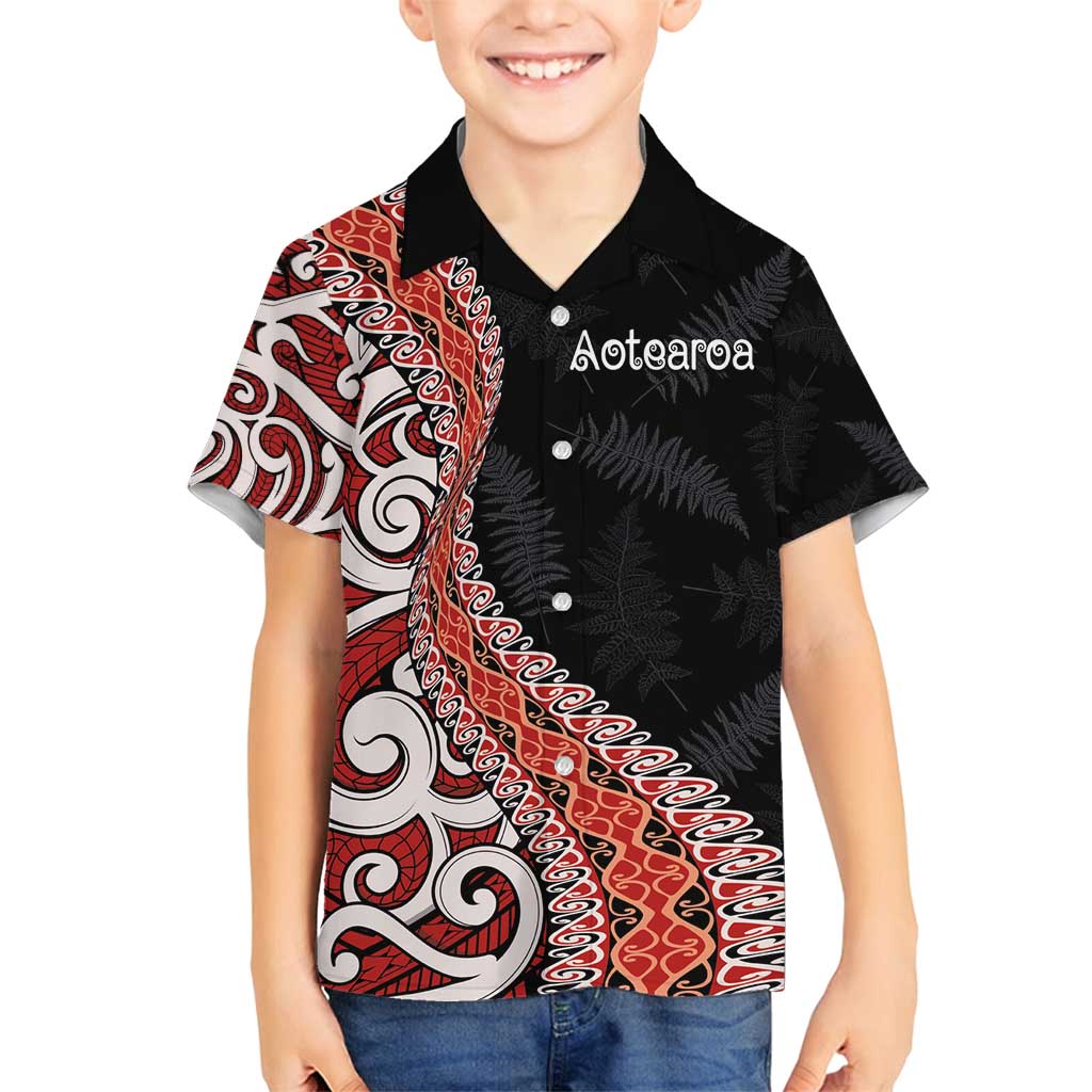 Aotearoa Maori Stylized Koru - Silver Ferns Family Matching Long Sleeve Bodycon Dress and Hawaiian Shirt