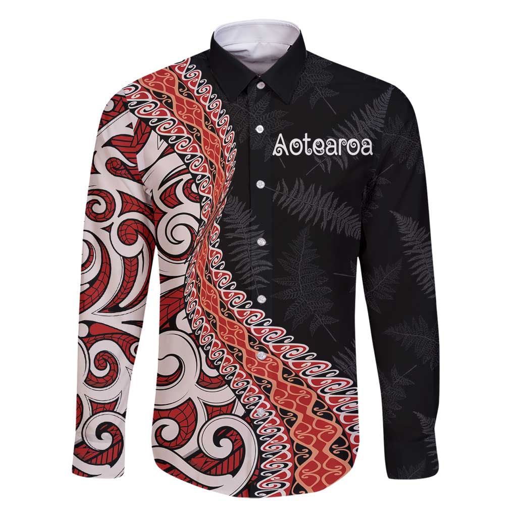 Aotearoa Maori Stylized Koru - Silver Ferns Family Matching Mermaid Dress and Hawaiian Shirt