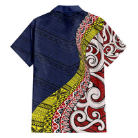 Aotearoa and Niue Family Matching Puletasi and Hawaiian Shirt Hiapo Maori Stylized Koru