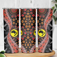 Aotearoa and Australia Skinny Tumbler Maori Koru Ferns With Aboriginal Kangaroo