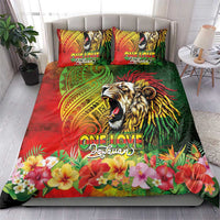 Hawaiian Reggae Bedding Set Jawaiian One Love-Tribal Tatoos and Rastafari Lion LT03 - Polynesian Pride