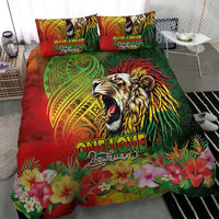 Hawaiian Reggae Bedding Set Jawaiian One Love-Tribal Tatoos and Rastafari Lion LT03 - Polynesian Pride