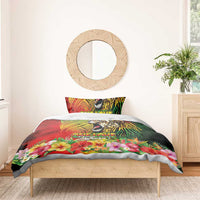 Hawaiian Reggae Bedding Set Jawaiian One Love-Tribal Tatoos and Rastafari Lion LT03 - Polynesian Pride