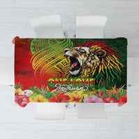 Hawaiian Reggae Tablecloth Jawaiian One Love-Tribal Tatoos and Rastafari Lion LT03 Multicolor - Polynesian Pride