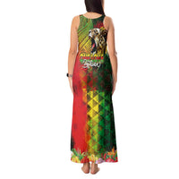Hawaiian Reggae Tank Maxi Dress Jawaiian One Love-Tribal Tatoos and Rastafari Lion LT03 - Polynesian Pride