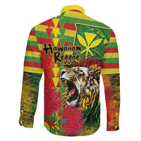 Hawaiian Reggae Family Matching Mermaid Dress and Hawaiian Shirt Kakau Art Motifs with Ohia Lehua and Rastafari Lion - Polynesian Pride