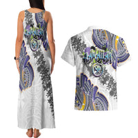Traditional Art Hawaiian Kakau Tattoos Couples Matching Tank Maxi Dress and Hawaiian Shirt Graffiti Style - Polynesian Pride