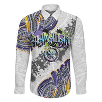 Traditional Art Hawaiian Kakau Tattoos Family Matching Summer Maxi Dress and Hawaiian Shirt Graffiti Style - Polynesian Pride