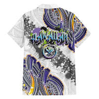 Traditional Art Hawaiian Kakau Tattoos Family Matching Tank Maxi Dress and Hawaiian Shirt Graffiti Style - Polynesian Pride
