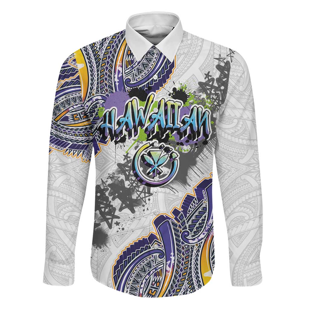Traditional Art Hawaiian Kakau Tattoos Family Matching Tank Maxi Dress and Hawaiian Shirt Graffiti Style - Polynesian Pride