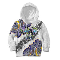 Traditional Art Hawaiian Kakau Tattoos Kid Hoodie Graffiti Style LT03 Hoodie White - Polynesian Pride