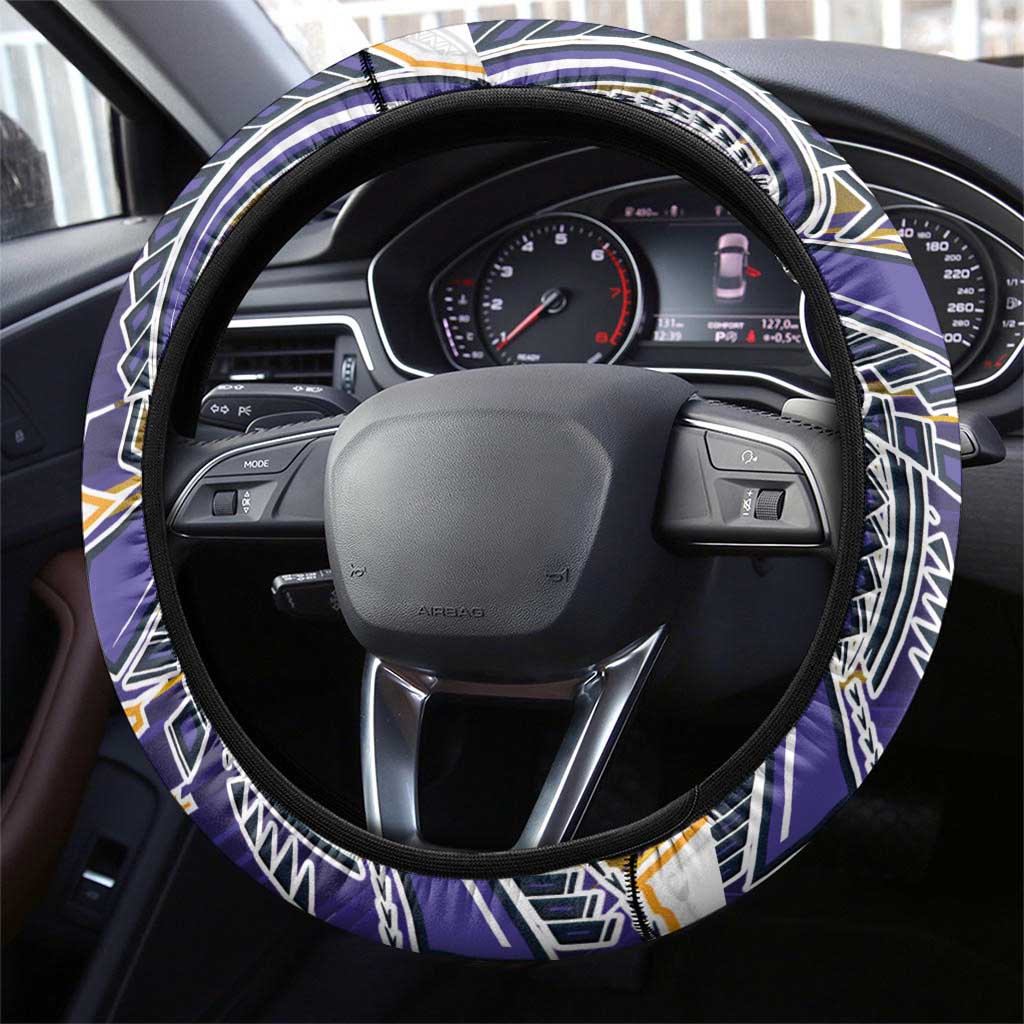 Traditional Art Hawaiian Kakau Tattoos Steering Wheel Cover Graffiti Style LT03 - Polynesian Pride