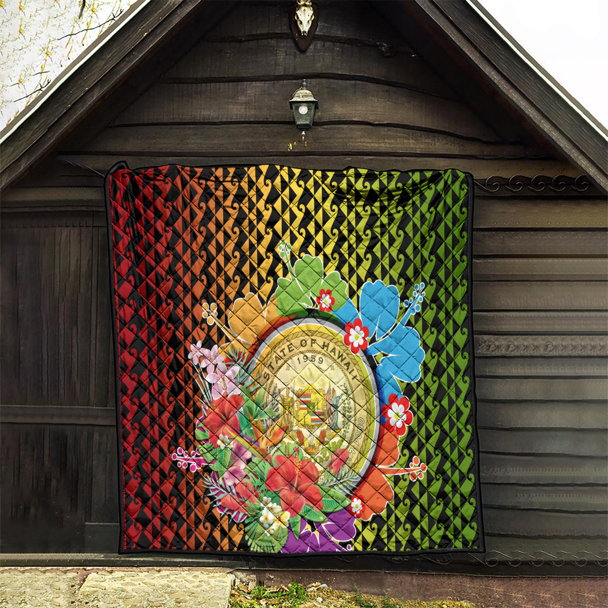 Hawaii Womens Day Wahine Quilt Strong Beautiful Woman with Kakau Style LT03 - Polynesian Pride