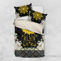 Flores de Mayo and Filipino Fiesta Bedding Set The Sun-Jasmine and Polynesian Yakan Tattoo Barong Style