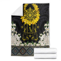 Flores de Mayo and Filipino Fiesta Blanket The Sun-Jasmine and Polynesian Yakan Tattoo Barong Style