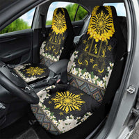 Flores de Mayo and Filipino Fiesta Car Seat Cover The Sun-Jasmine and Polynesian Yakan Tattoo Barong Style