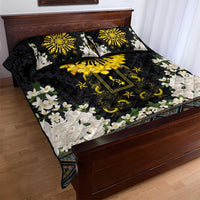 Flores de Mayo and Filipino Fiesta Quilt Bed Set The Sun-Jasmine and Polynesian Yakan Tattoo Barong Style