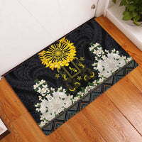 Flores de Mayo and Filipino Fiesta Rubber Doormat The Sun-Jasmine and Polynesian Yakan Tattoo Barong Style