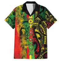 Aotearoa Reggae Family Matching Off Shoulder Maxi Dress and Hawaiian Shirt Maori Reggae-One Love