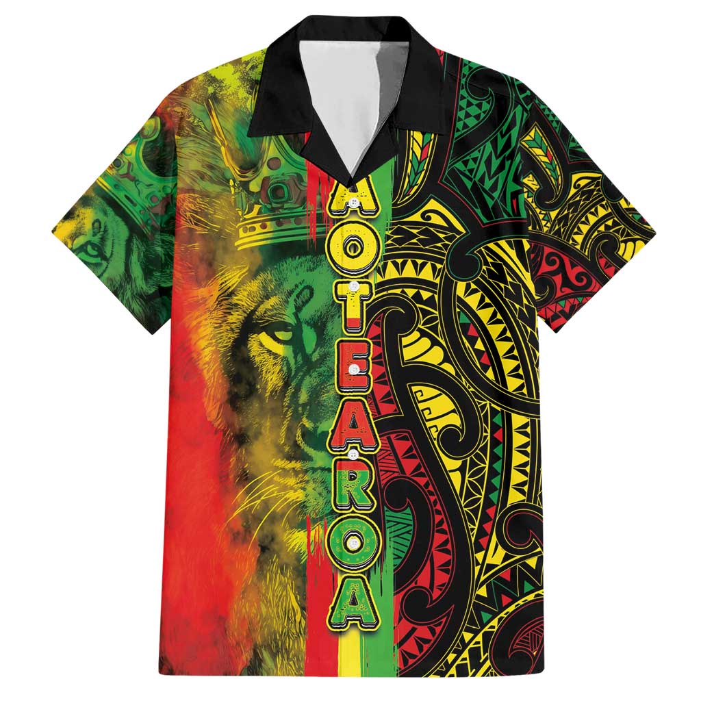 Aotearoa Reggae Family Matching Short Sleeve Bodycon Dress and Hawaiian Shirt Maori Reggae-One Love