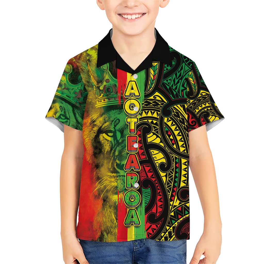 Aotearoa Reggae Kid Hawaiian Shirt Maori Reggae-One Love