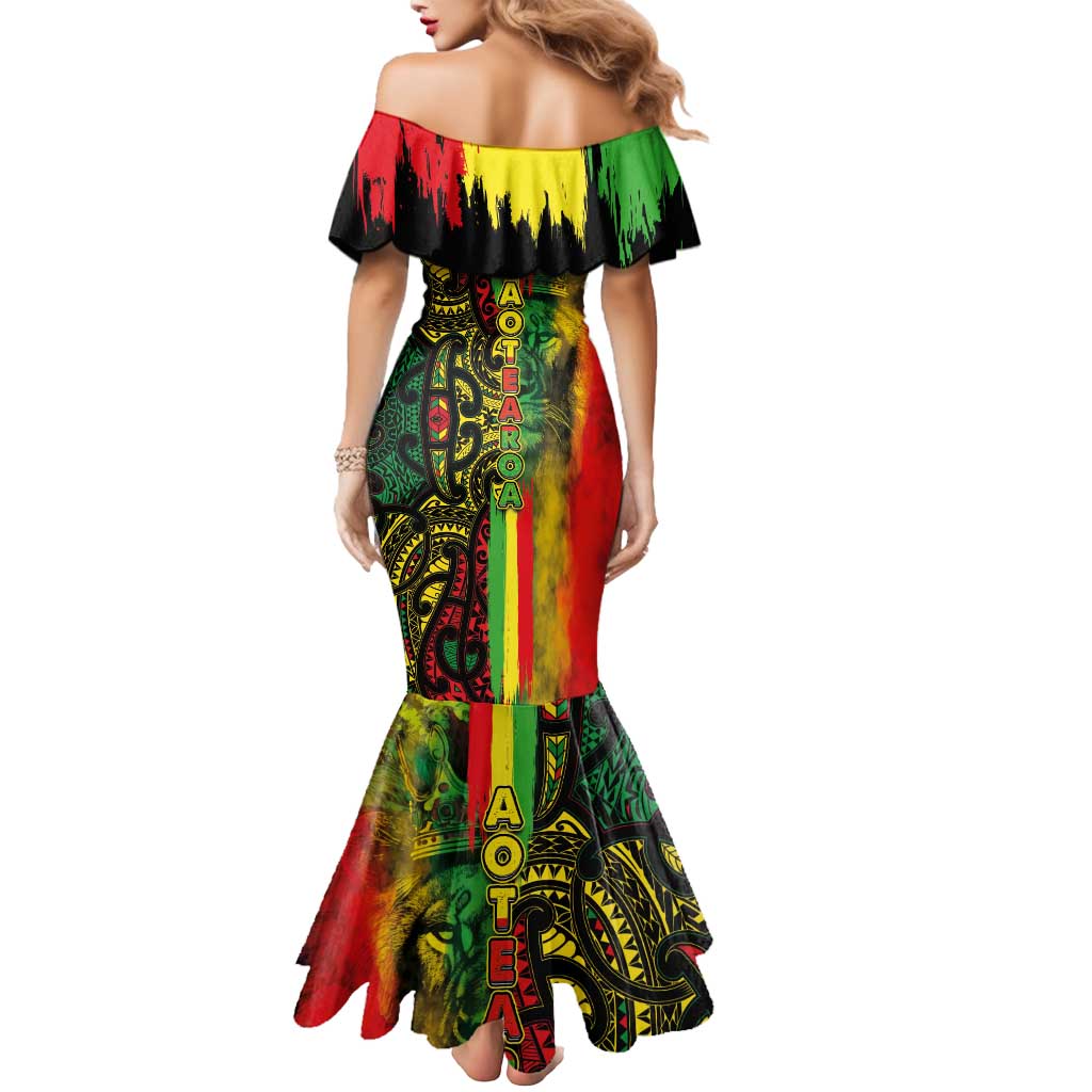 Aotearoa Reggae Mermaid Dress Maori Reggae-One Love