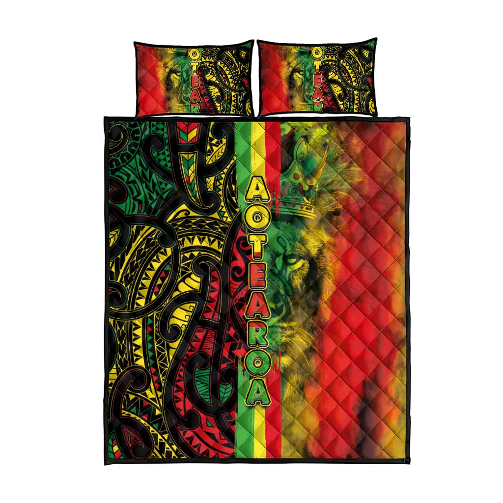 Aotearoa Reggae Quilt Bed Set Maori Reggae-One Love