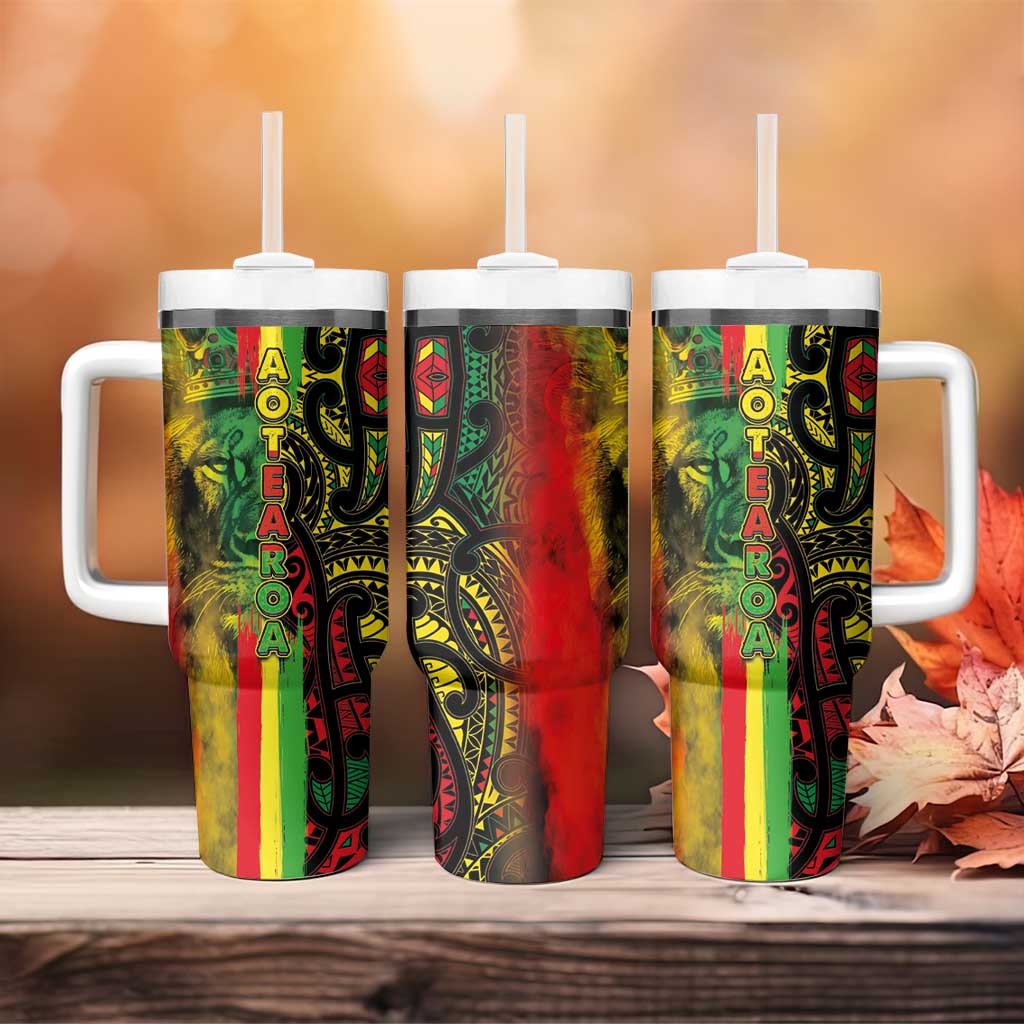 Aotearoa Reggae Tumbler With Handle Maori Reggae-One Love