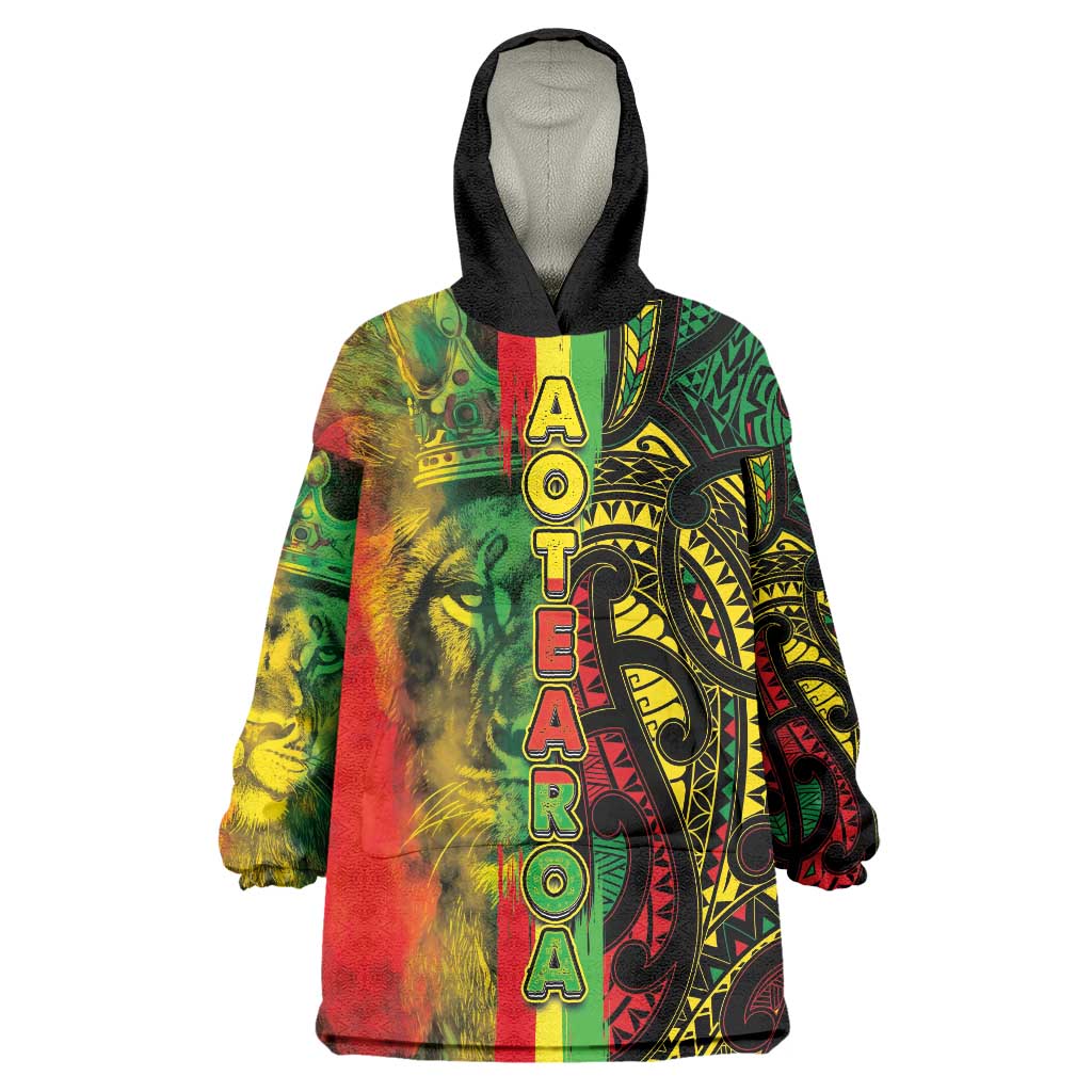 Aotearoa Reggae Wearable Blanket Hoodie Maori Reggae-One Love